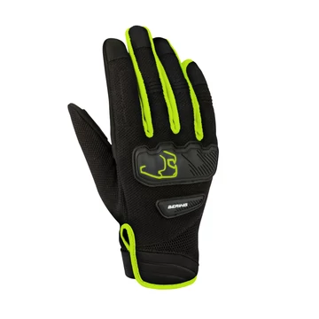 BERING YORK motoros kesztyű, fekete-FLUO