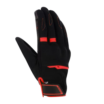 BERING FLETCHER EVO motoros kesztyű, fekete-PIROS
