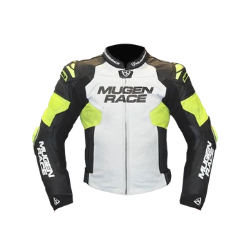 MNR 48 bőrkabát WHITE/BLACK/FLUO YELLOW
