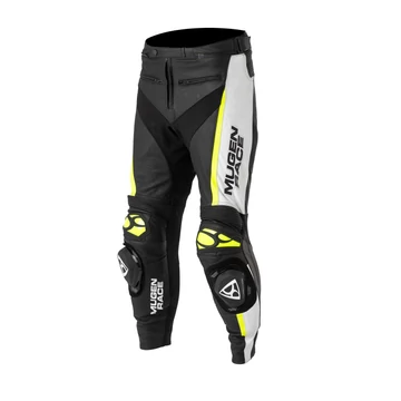 Mugen Race 4XL BLACK/WHITE/FLUO YELLOW bőrnadrág