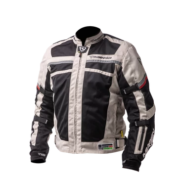 MNR 4XL Light Grey/Black Textil Kabát