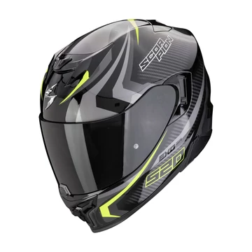 Scorpion EXO 520 AIR TERRA  Zárt Bukósisak Fekete-Ezüst-Neonsárga Zárt Bukósisak