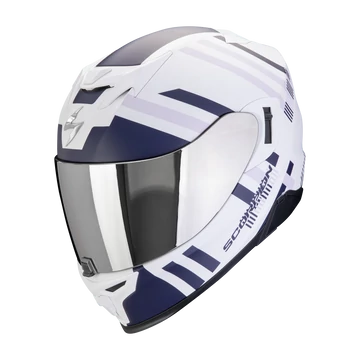 Scorpion EXO 520 BANSHEE Mattfehér-Ezüst-Piros Zárt Bukósisak