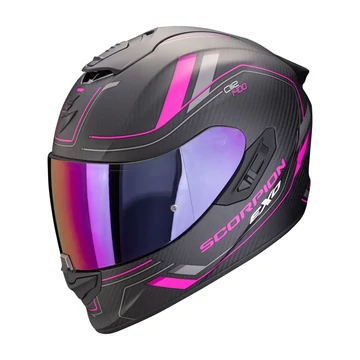 Scorpion EXO 1400 EVO II AIR CARBON MIRAGE Fekete-Pink Zárt Bukósisak