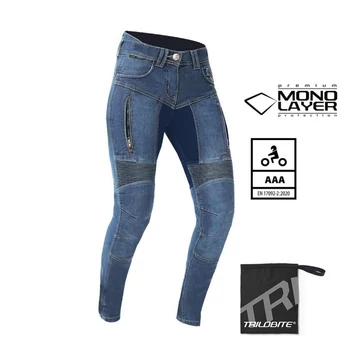 Trilobite Parado 30 Monolayer motoros fa rmernadrág slim fit, kék