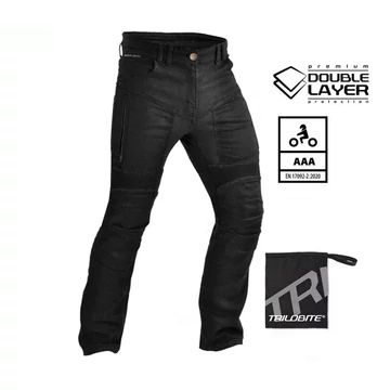 Trilobite Parado 30 Doublelayer AAA motoros farmernadrág slim fit, fekete
