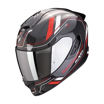 Scorpion EXO-1400 EVO II CARBON MIRAGE zárt bukósisak fekete-piros-fehér