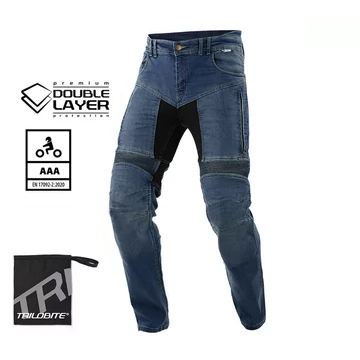 Trilobite Parado 34 Doublelayer motoros farmernadrág, slim fit, kék