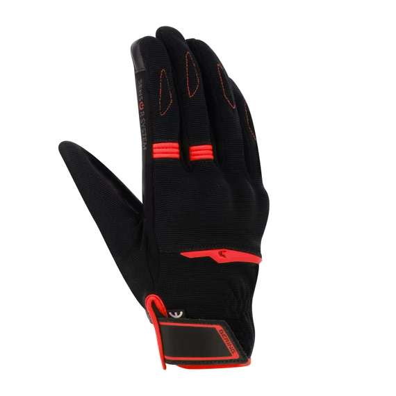BERING FLETCHER EVO motoros kesztyű, fekete-PIROS