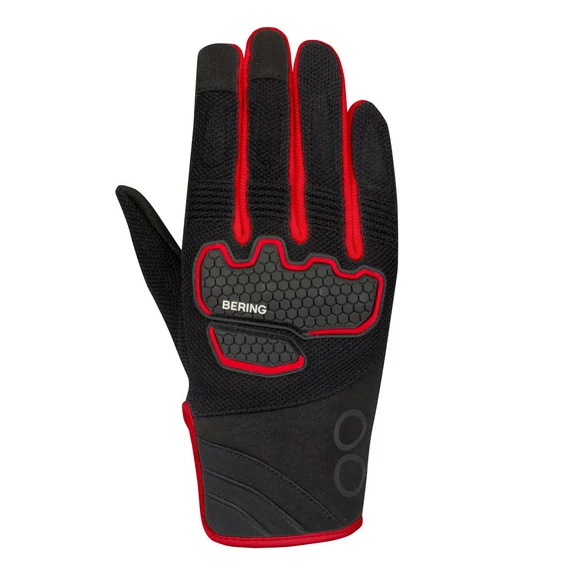 BERING BREEZE T10 MOTOROS KESZTYŰ, FEKETE -PIROS