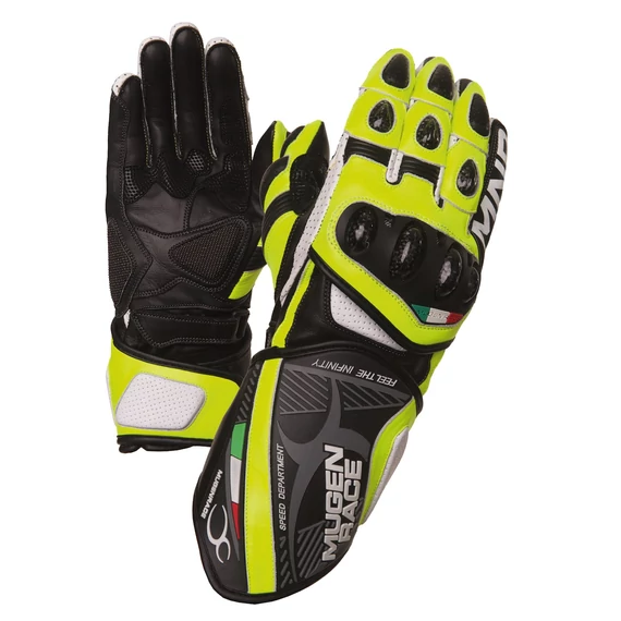 Mugen Race M BLACK/FLUO YELLOW kesztyű NEPTUN