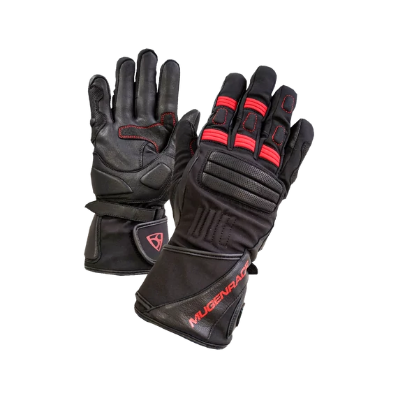 MNR M kesztyű PRIMO WINTER BLACK/RED
