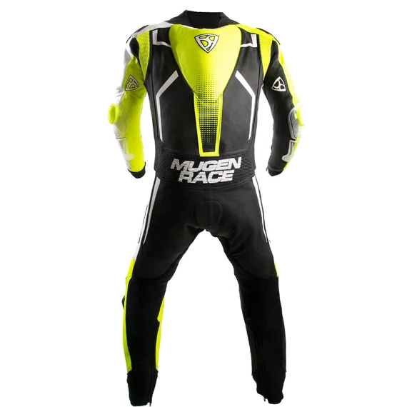 Mugen Race bőrruha 48 LS1 Sidegun Black/White/FluoYellow