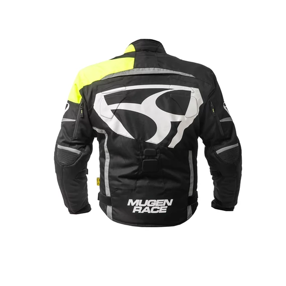 Mugen Race 3XL BLACK/FLU YELLOW textil kabát