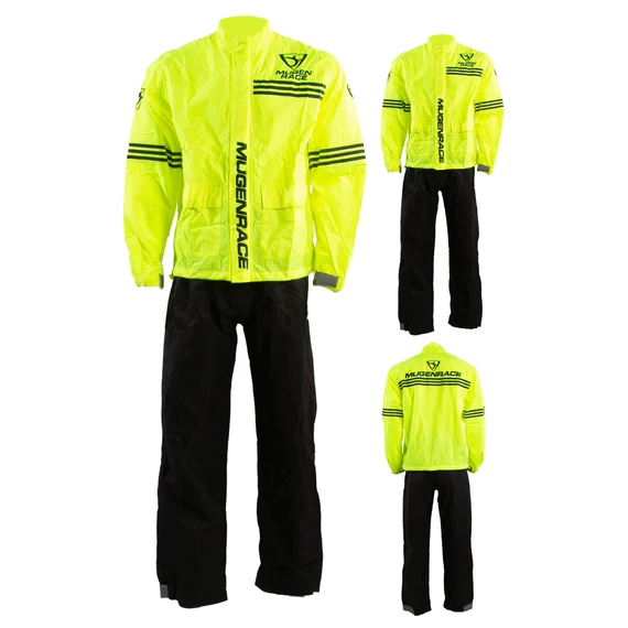 Mugen Race 3XL BLACK/FLUO YELLOW Esőruha 2 rész