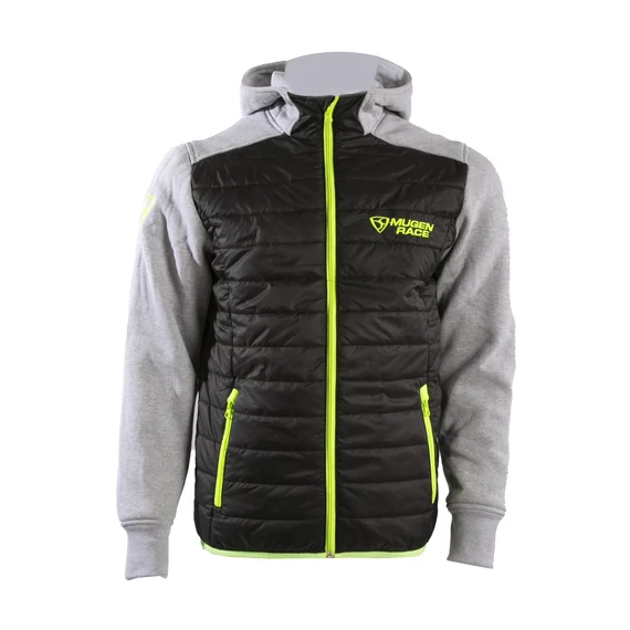 Mugen Race XXL pulóver BLACK/LIGHT GREY/FLUO YELLOW