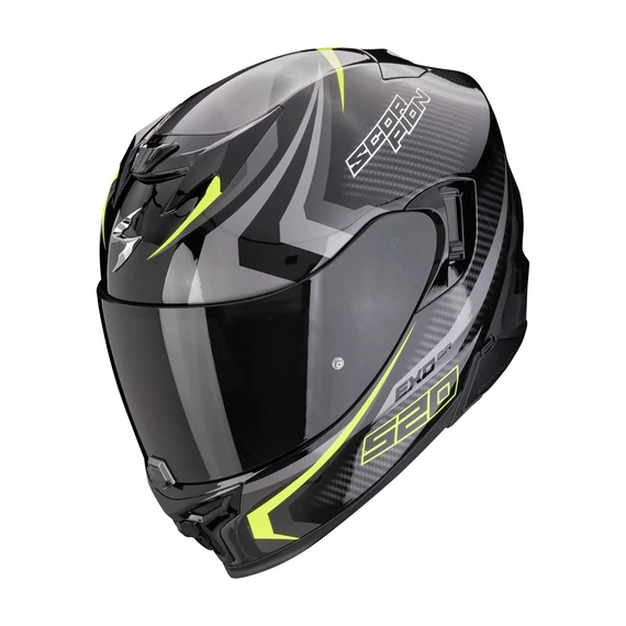 Scorpion EXO 520 AIR TERRA  Zárt Bukósisak Fekete-Ezüst-Neonsárga Zárt Bukósisak